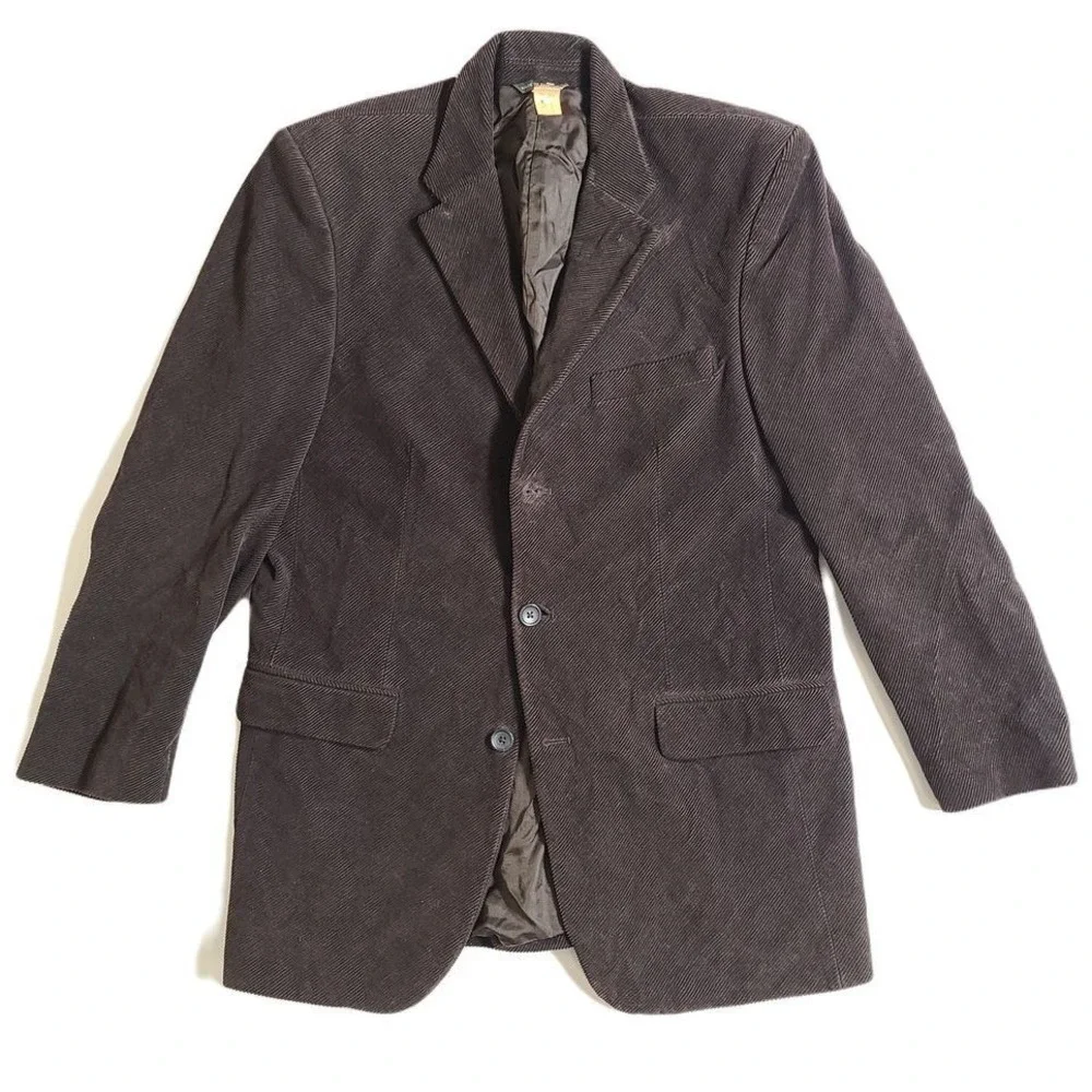 Banana‎ Republic Corduroy Blazer Mens 40R Brown Cotton 3 Button Sport Coat